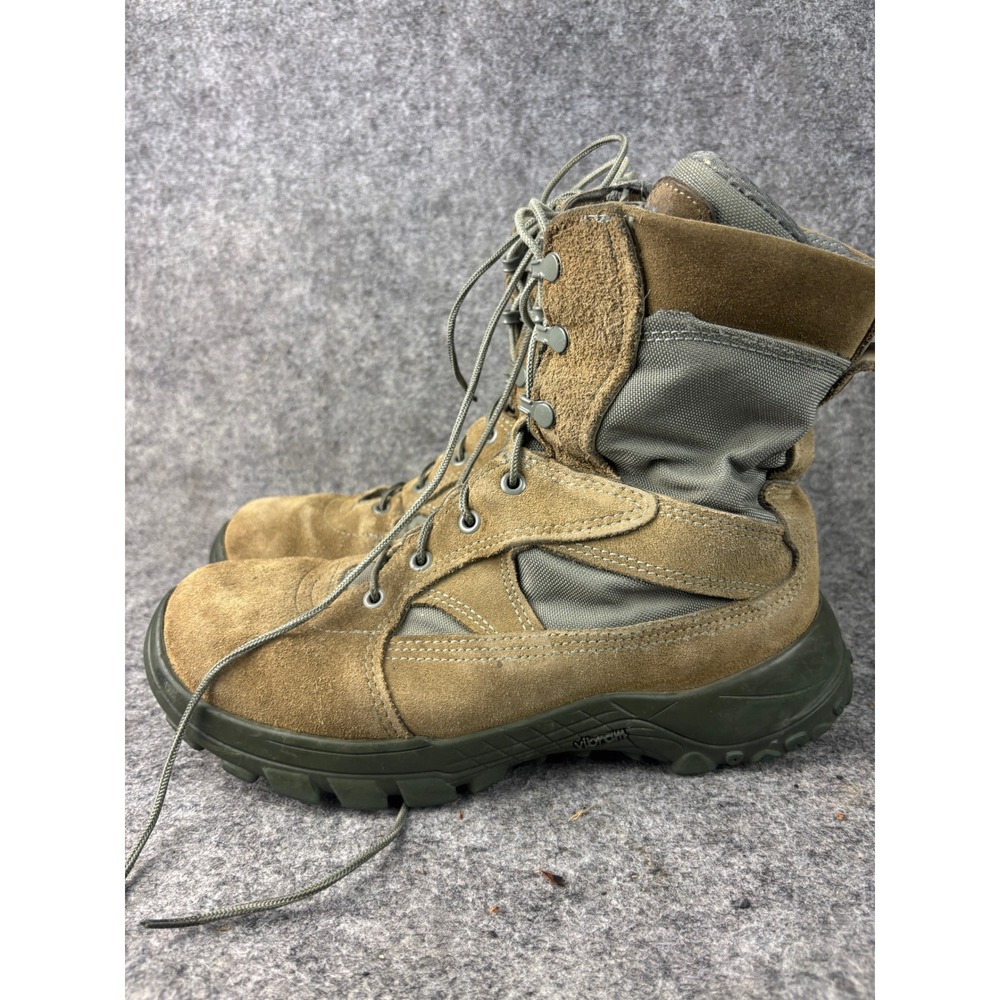 Bates Combat Boots Mens 9.5 EW Tan Suede Tactical Vibram Sole E01802